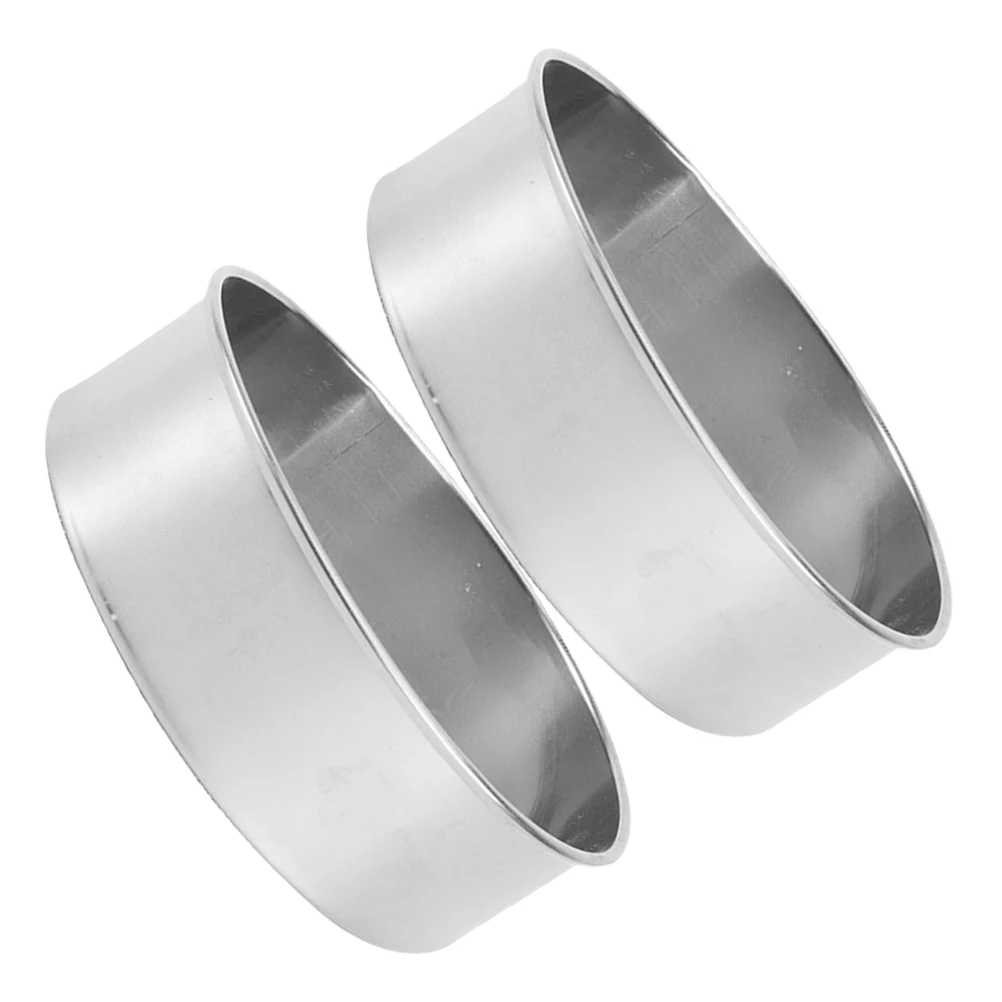 

2Pcs Stainless Steel Flour Sieve Mesh Round Sifter Filter Fine Strainer Duster for Bread Baking Handheld Kitchen Bar Tools
