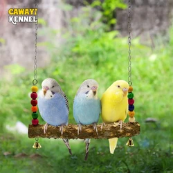 Pet Chicken Swing Birds Chew Toys Wooden Stand Perch for Hens Handmade Bird Swing Parrots Toy for Large Bird Parrot Hens Macaw