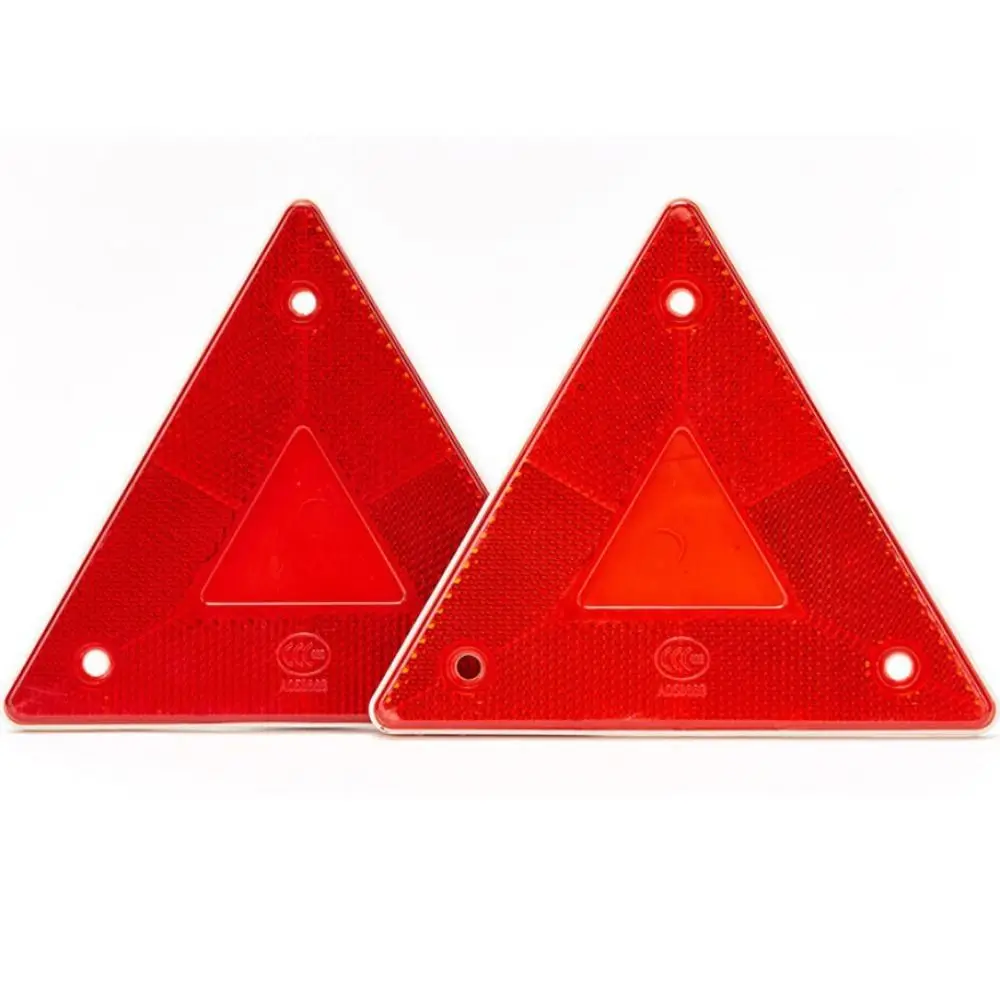 2 Styles Triangle Warning Reflector New Reflective Sign Board 15CM Sign Frame Strip Reflector Sticker Outdoor Safety