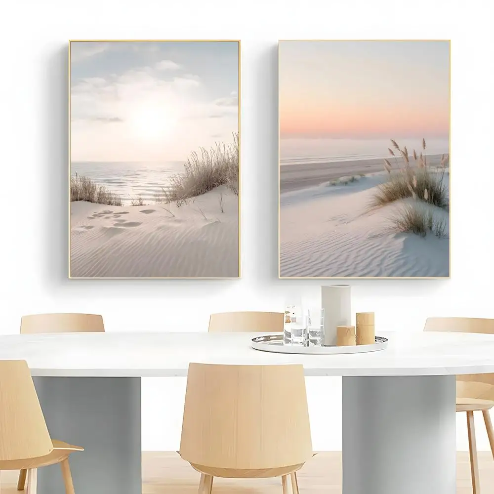Serene Landscape Sea Landscape Platinum Nordic Poster Wall Art Print Decorative Mural Home Decor Gift Unframed