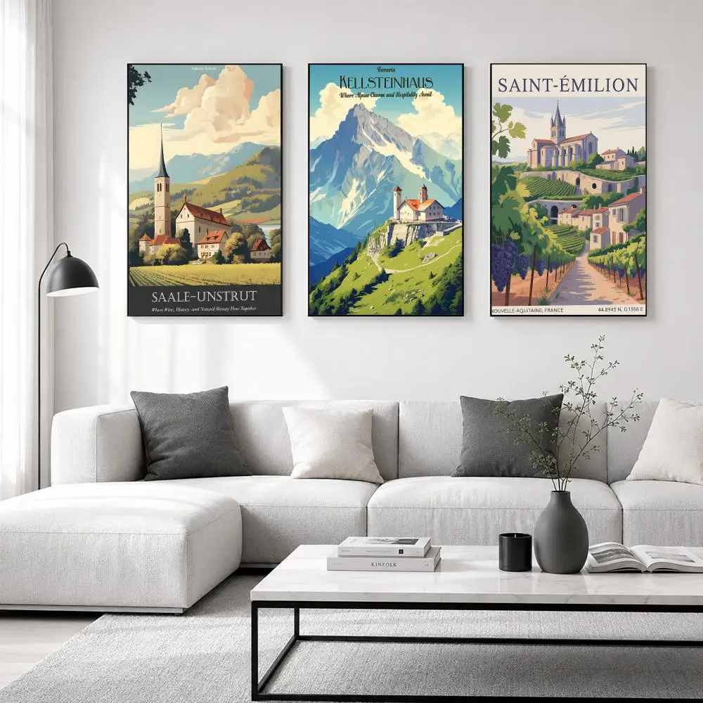 Landscape European Rural Scenery Poster High-quality wall art posters, suitable for home offices, bedrooms, and living rooms.