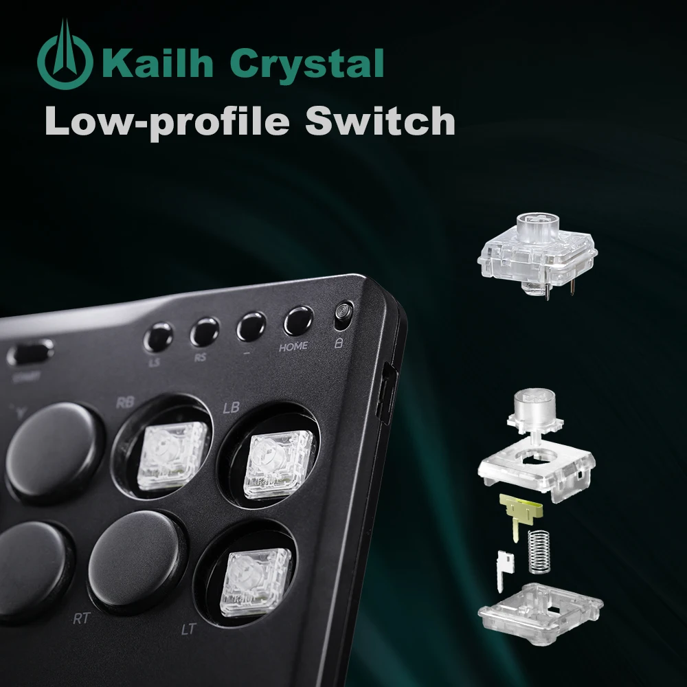 Haute42 Joystick Arcade Mini Hitbox memanfaatkan Less Arcade Controller untuk PC/PS4/PS5/Switch Leverless Arcade Stick Hitbox Fighting