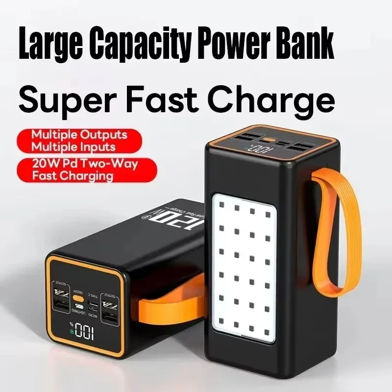 120W Fast Charging Power Bank 200000mAh Large Capacity Laptop External Battery Portable Charger for Iphone 16 Xiaomi Powerbank