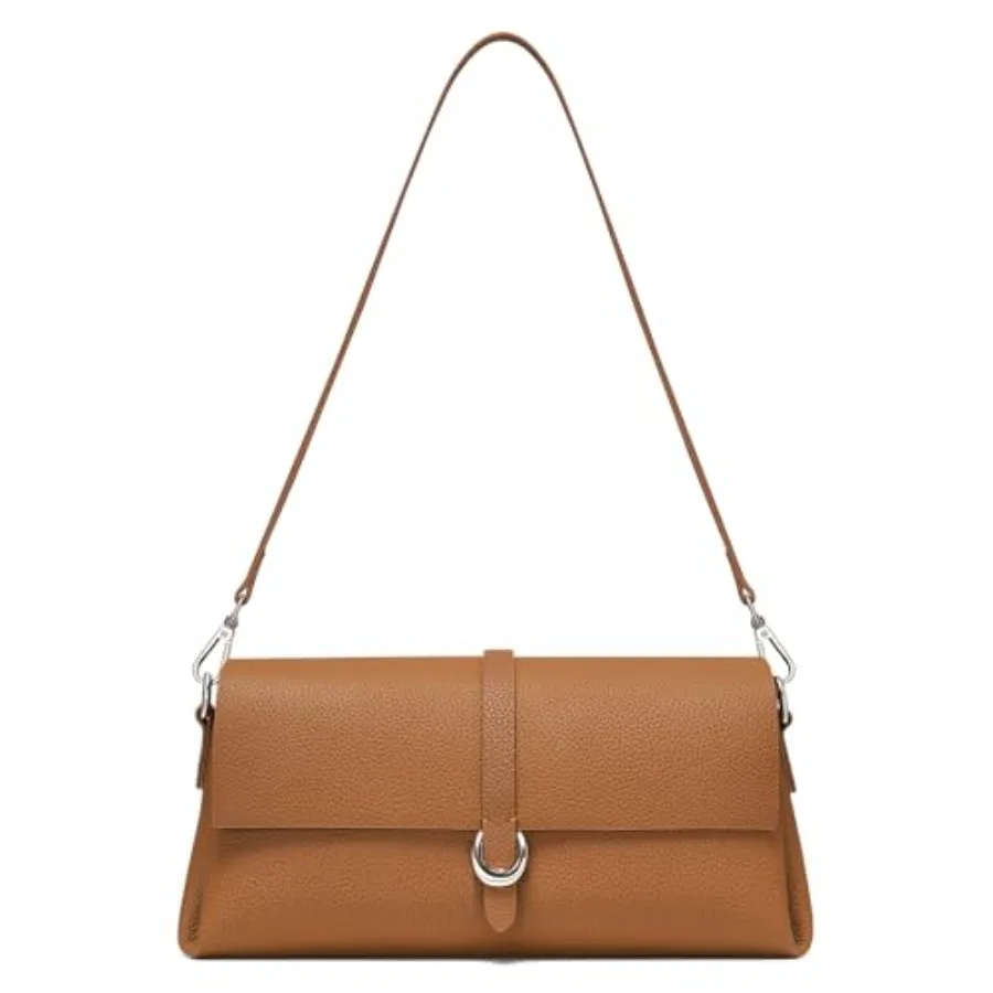 

Women's genuine leather clutch purse for evening use, black, soft texture and durable stitching