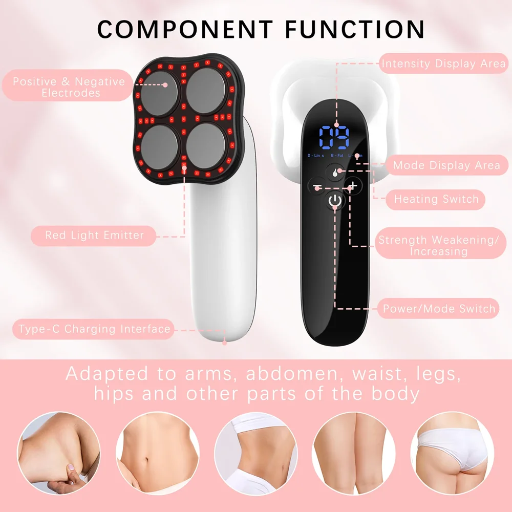 4 in 1 Body Sculpting เครื่องมือถือ Bod เครื่องนวดเซลลูไลท์กระชับสัดส่วนสําหรับหน้าท้องแขนขาเอวก้น