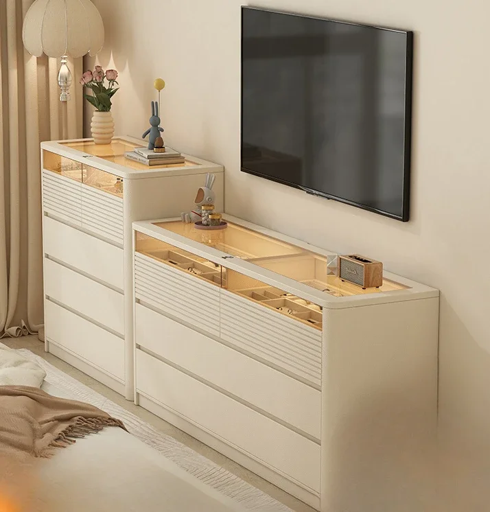 Dressing Table with Large Capacity and Deepened Room Storage Cabinet