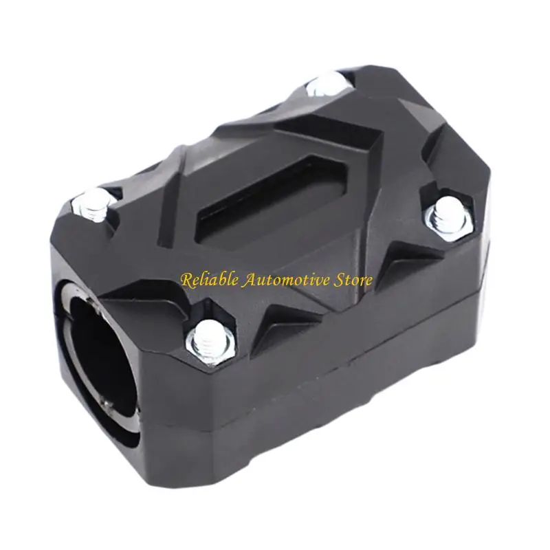 M68B Electric-Bike and Motorcycle Crash Bar Clamp Block, Nylon Split Body with Fastener Points for Round-Tube Applications