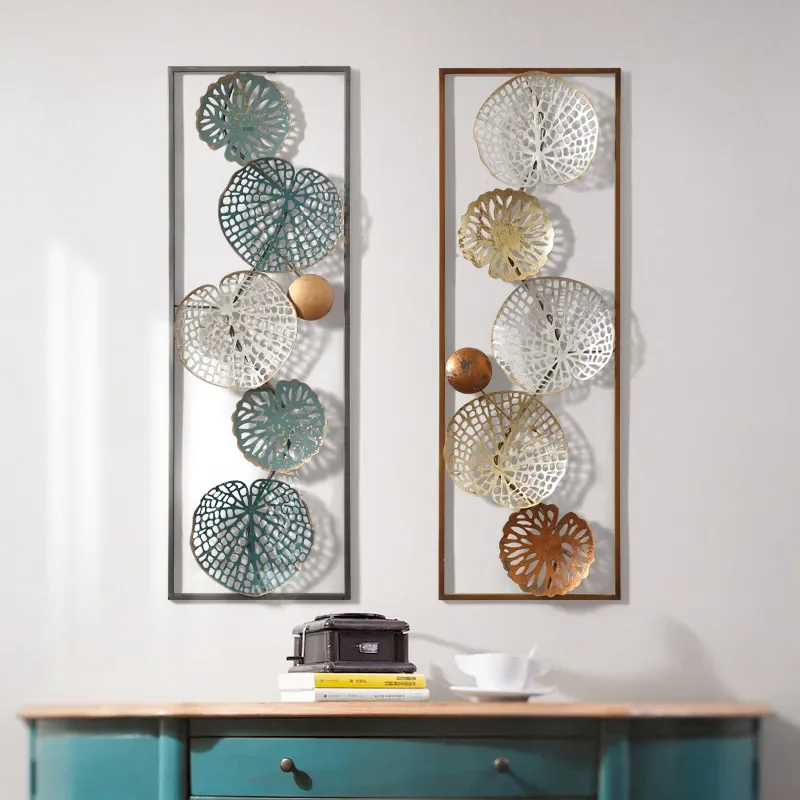 Creative Wrought Iron Wall Hanging Art for American Home Decor 3D Metal Sculpture Entrance Bedroom Living Room Interior