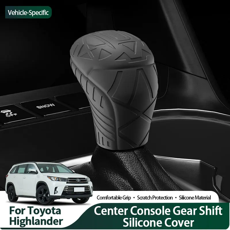 

For Toyota Highlander (2017-2021) Silicone Car Gear Shift Knob Cover Boot Anti-Slip Lever Shifter Boot Auto Interior Accessories