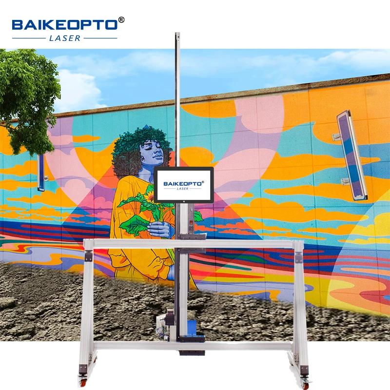 BK-UV64T GW64T Automatic CMYK 2heads  effect automatic high resolution wall printer AI Intelligent Inkjet Printer Machine