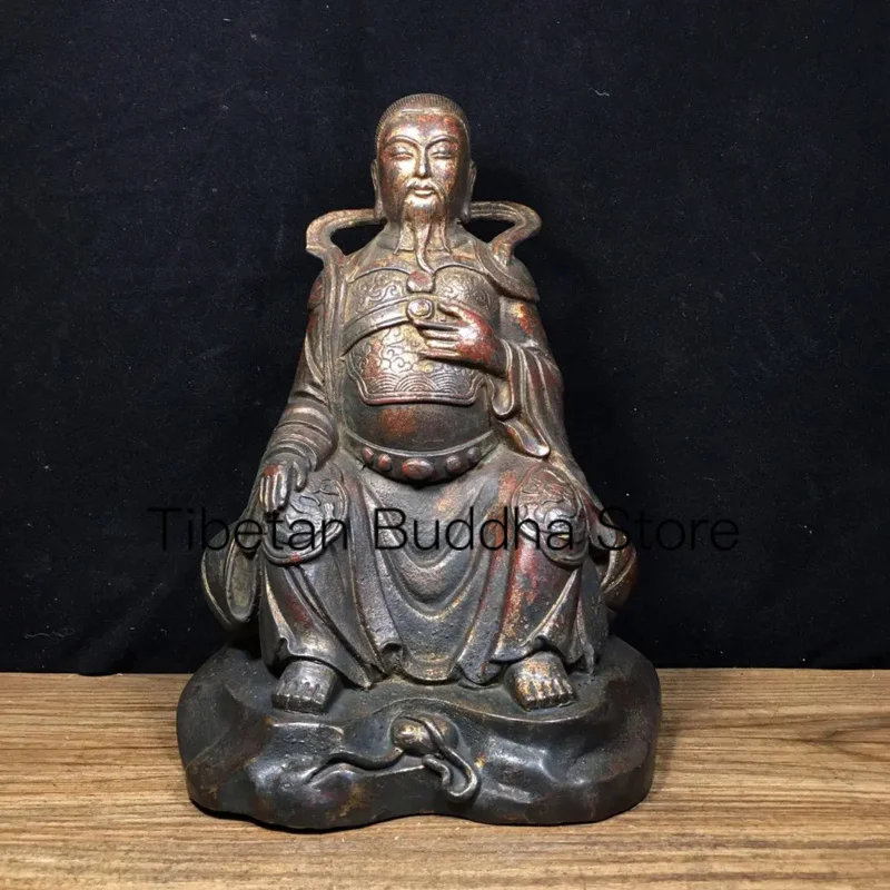 

24.5cm Pure copper Tuojin Zhenwu Emperor Buddha statue antique bronze artifact Xuantian God bronze statue