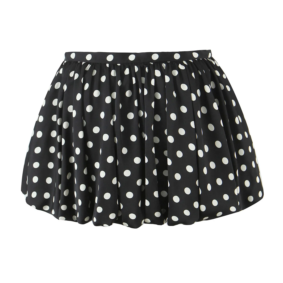 Summer Sweet Polka Dot Print Mini BUD Skirt Women Side Zipper Ball Gown Swing Skater Short Skirts Party Girl's