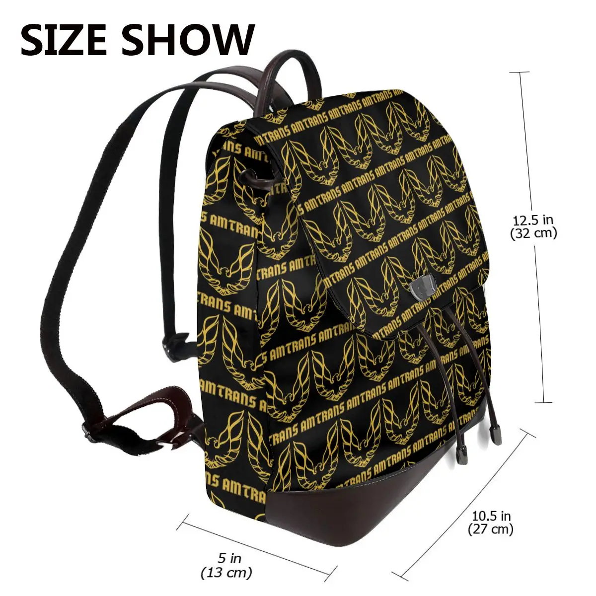 Trans Am Firebird Bandit Golden Bookbag School Student Bags Hiking Travel Daypack for Women Fashion Derma Backpack