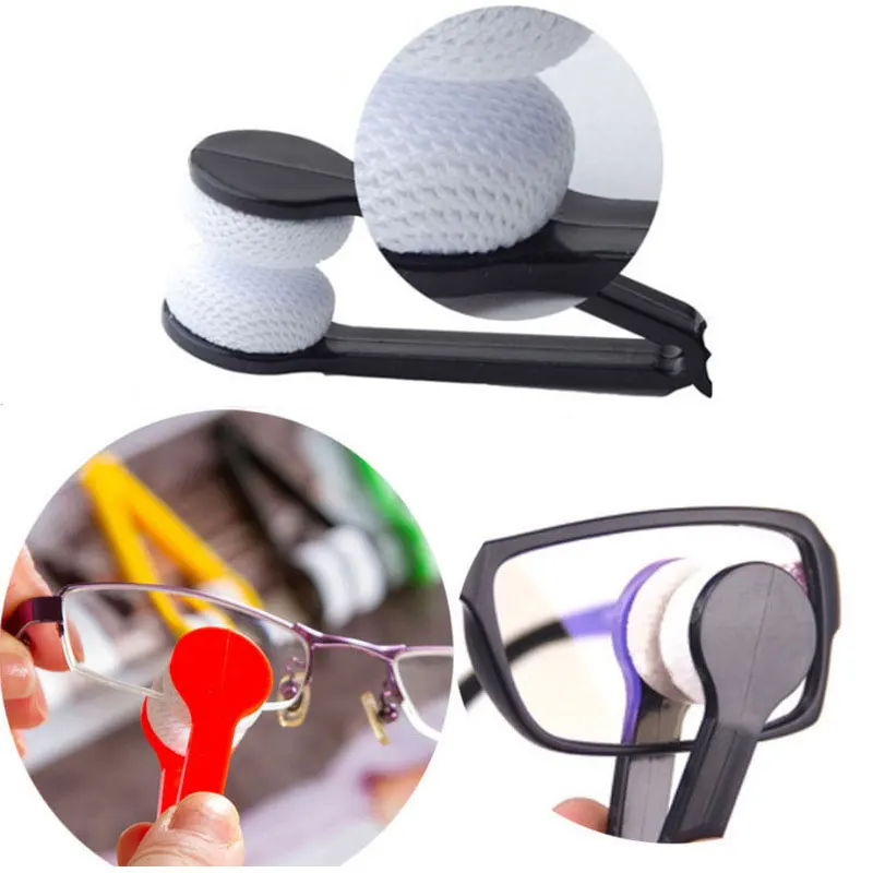 Portable Multifunctional Glasses Cleaning Rub Brush Eyeglass Sunglasses Spectacles Microfiber Cleaner Clean Brushes 2022 New