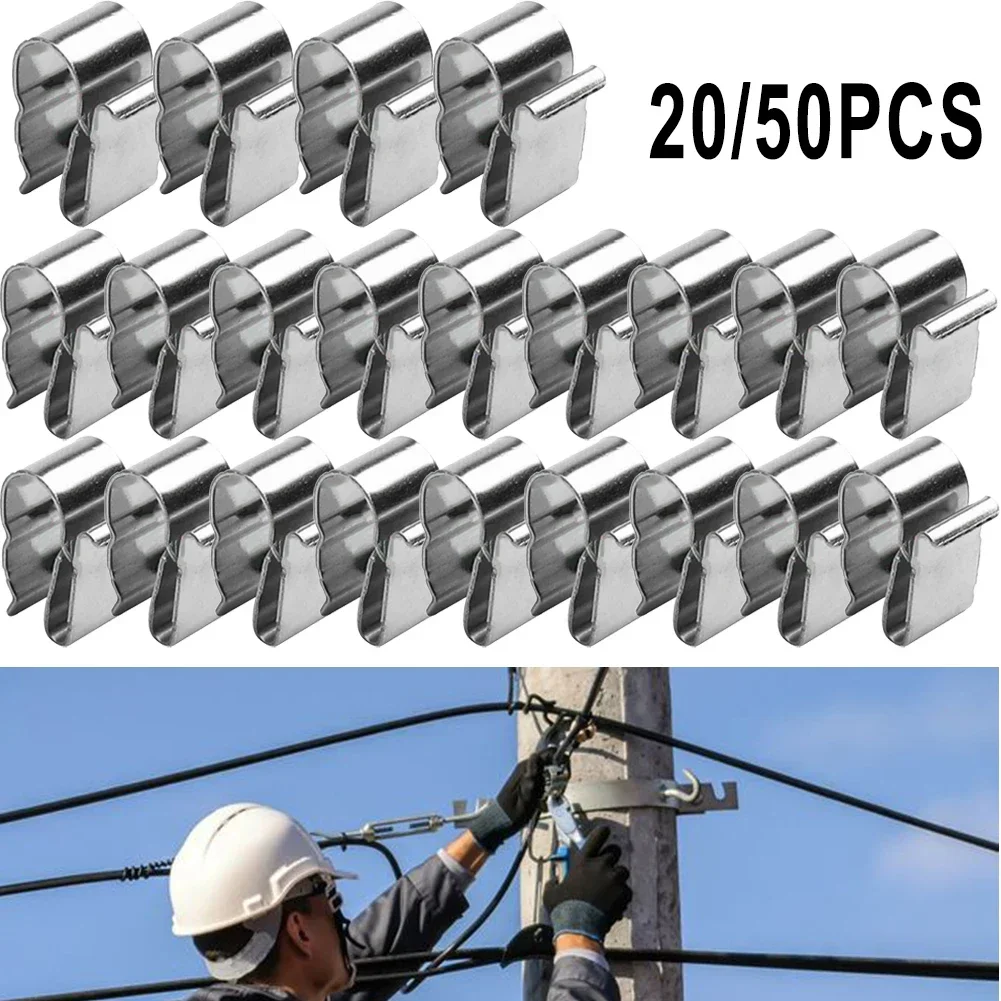 Clamp Solar PV Cable Clip Stainless Steel Solar Cable Fastener Cable Organizer For Automobil Boot Practical Silver