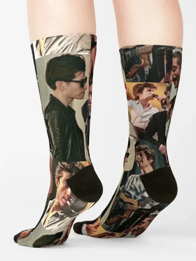 Alex Turner Arctic Monkeys Collage Socks anti-slip Run japanese fashion custom sports Socks Man Women's