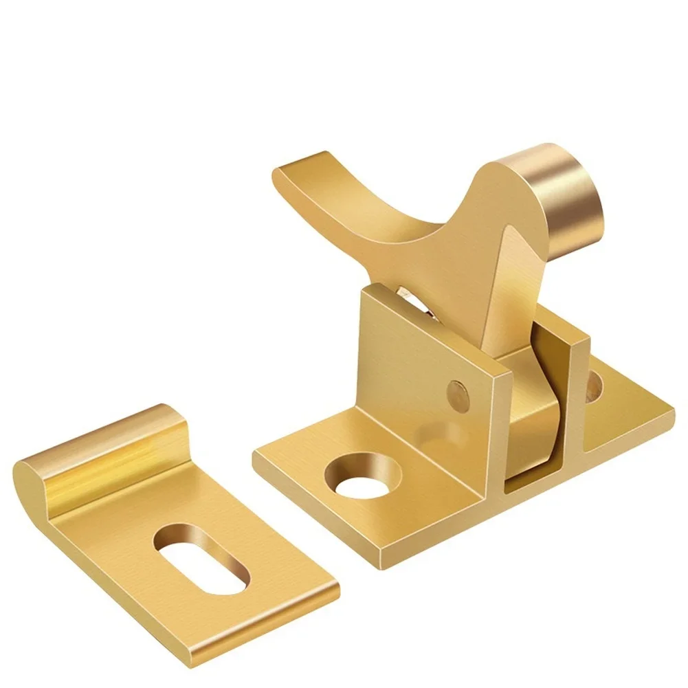 For Sliding Door And Window Spring Latch Lock Made Of Solid Brass With Concealed Screw Setup For Secure Locking