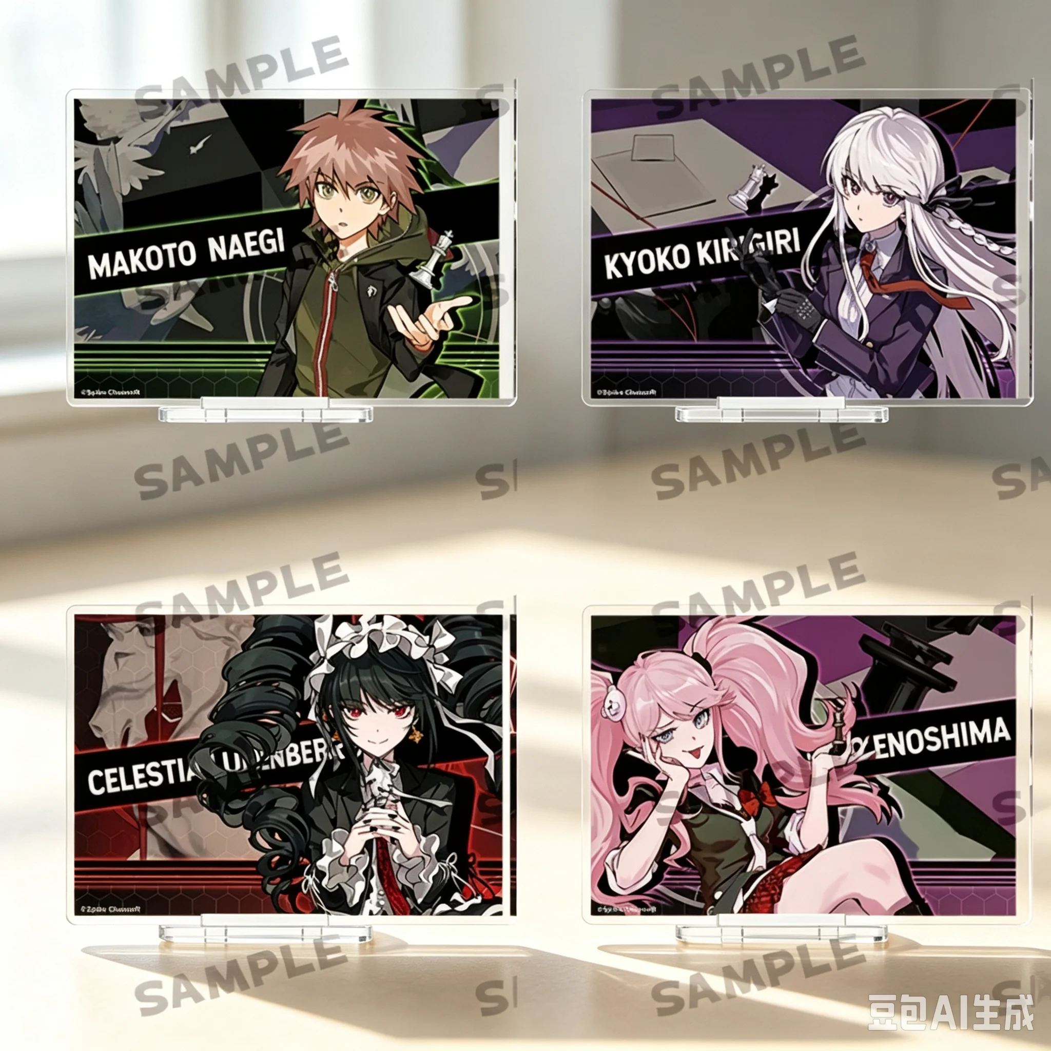 Anime Danganronpa: Trigger Happy Havoc Acrylic Stand Model Bookshelf Decoration Lovely Products Bookshelf Decoration Keychain