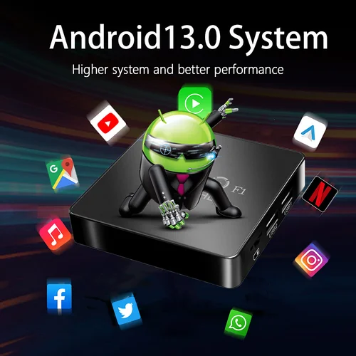 Imagen 2 del producto MX10 F1 Android Smart TV Box 2GB RAM 16GB eMMC flash Allwinner H313 4K reproductor multimedia incorporado Wi-Fi 2,4G + BT5.0