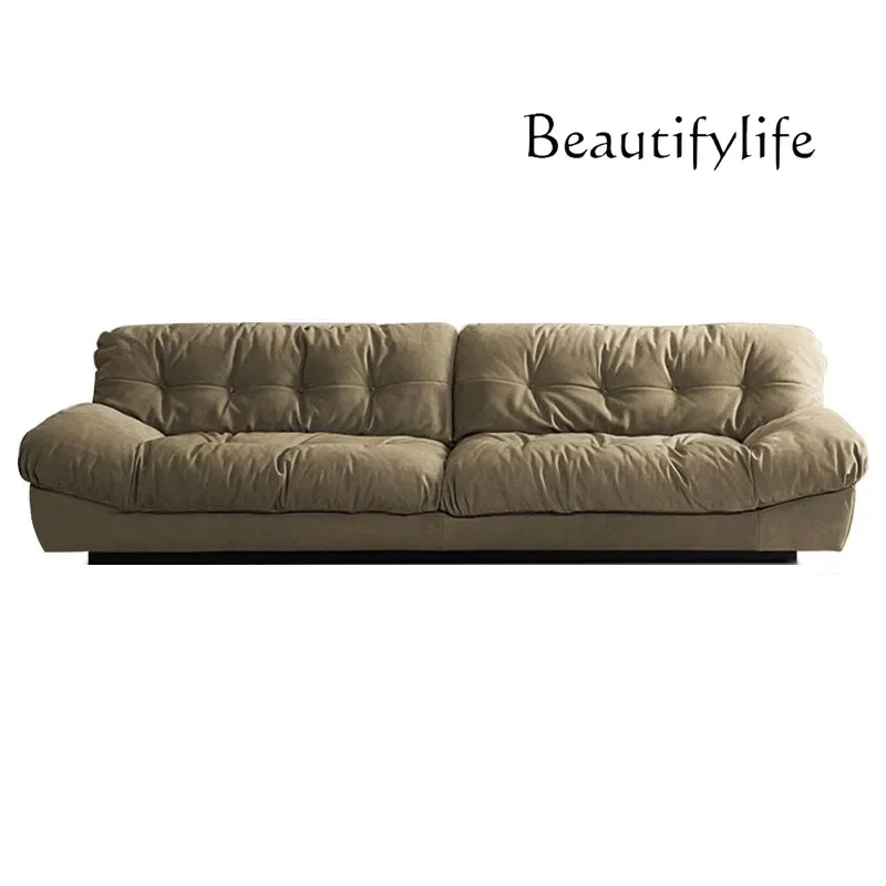 X36 Italian Minimalist Cloud Sofa Down Matte Flannel Living Room Modern Simple Fabric Sofa