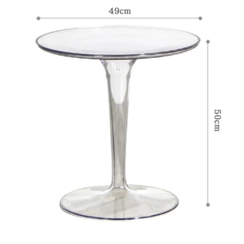 Acrylic Edge Table Nordic Simple Transparent Tea Table Balcony Small Round Table Creative Corner Table Modern Small Coffee Table