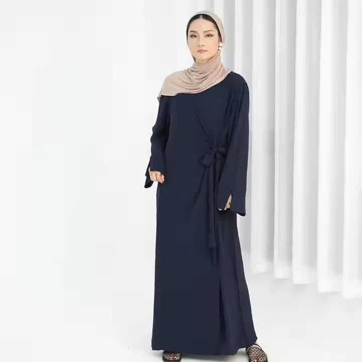 Sukienka Eid Ramadan Djellaba Abaja Damska Muzułmańska Bandage Kaftan Dubaj Turcja Szata Kaftan Marokański Kobieta Muzułmanka Jalabiya Kebaja