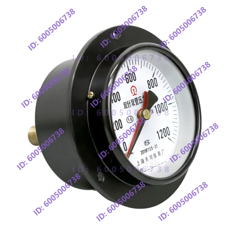 YZS-103 double needle tube pressure gauge, axial double needle double tube pressure gauge with edge, water pressure gauge