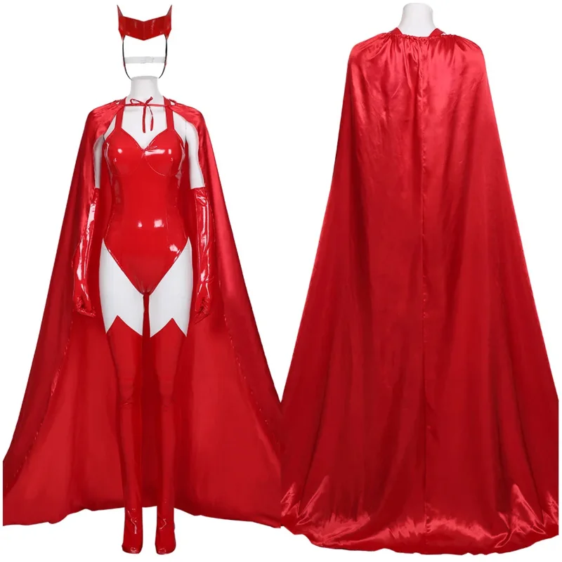 WandaVision2020- Sexy Scarlet Witch Wanda Maximoff Cosplay Costume Women Outfits Halloween Carnival Costumes AS4522