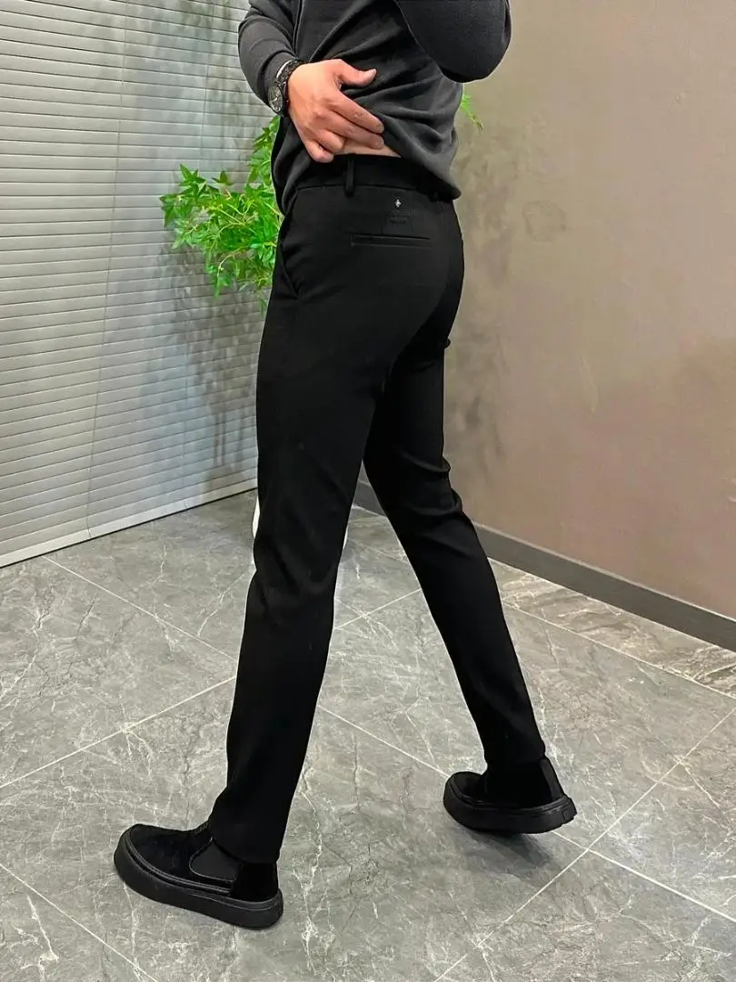 

Slim Fit Casual Pants Spring Autumn High Quali Comfortable Faionable Leg Lengthening Straight Leg mid Waist Youth Sle