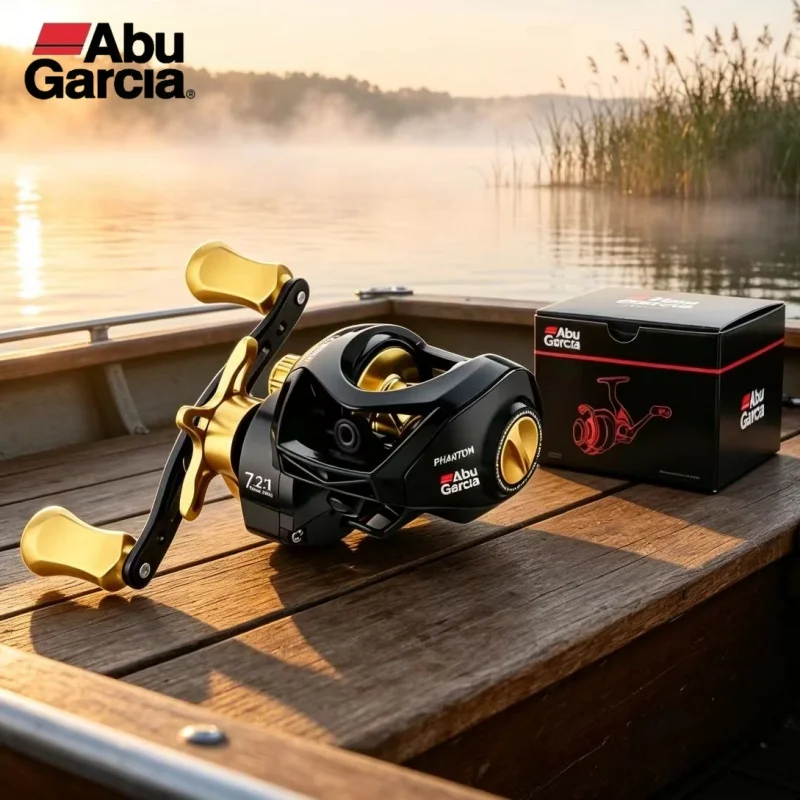 Neue Abu Garcia Angelrollen mit Maximalbremse 8kg, Ultraleichte Casting-Rolle, Angelrolle für Barsch- und Hechtangeln, Angelzubehör – Detail 1