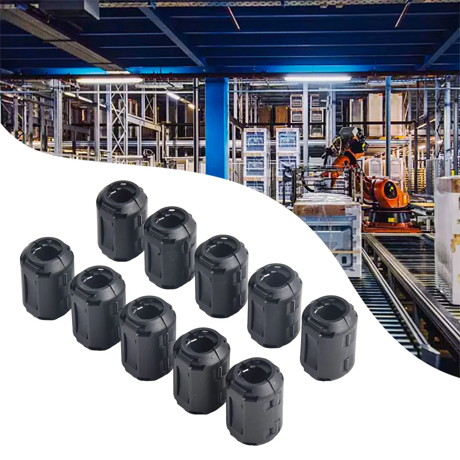 10 pz Nucleo di Ferrite Choke Clip Soppressore di Rumore Anello Filtro Cavo Clip Su Filo RFI 3.5mm 5mm 7mm 9mm 11mm 13mm