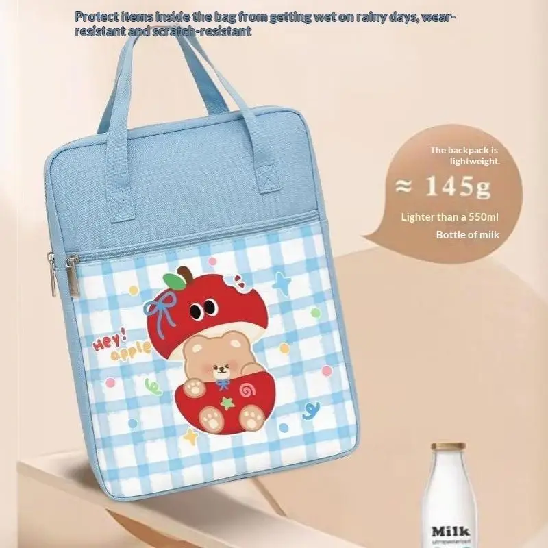 Niedliche Tragetasche mit Cartoon-Print, große Kapazität, Handtasche für Hausaufgaben, Dokumentenmappe, tragbare Handtasche für Studenten, Aufbewahrungstasche für Lernmaterialien. – Detail 11