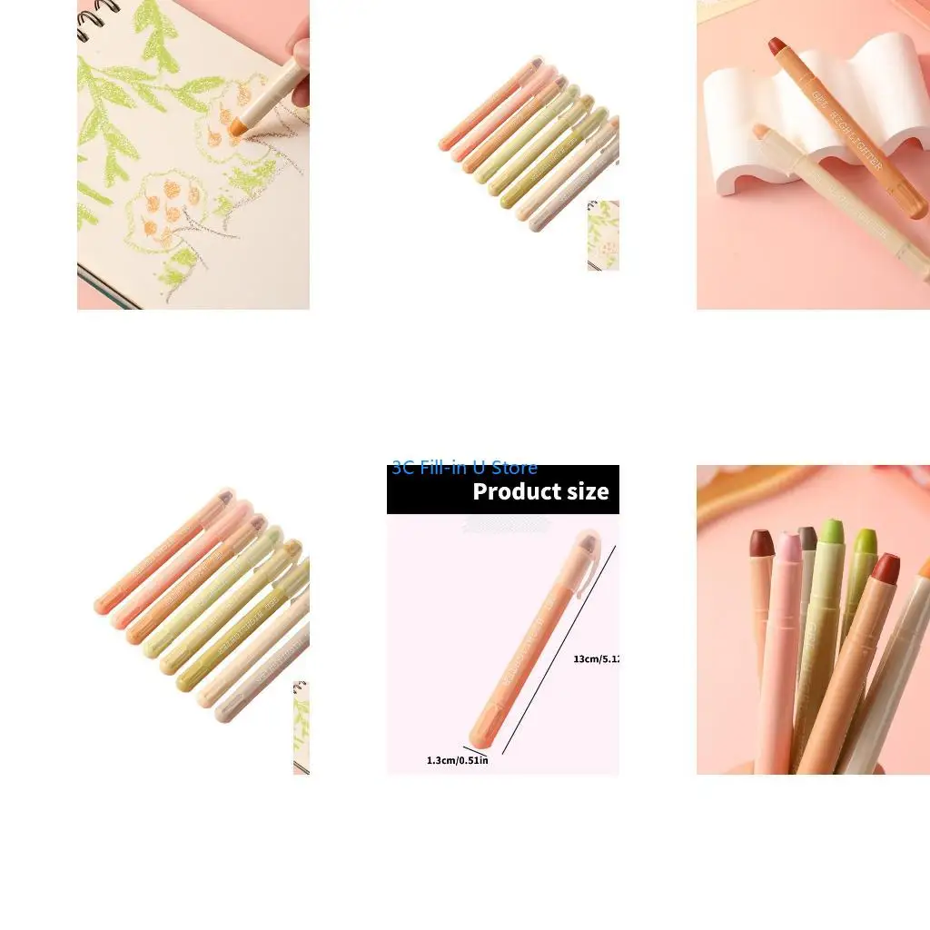 G8TA 8 Pcs Gel Highlighter Pen Highlighter Markers Bible Marker Pen for School