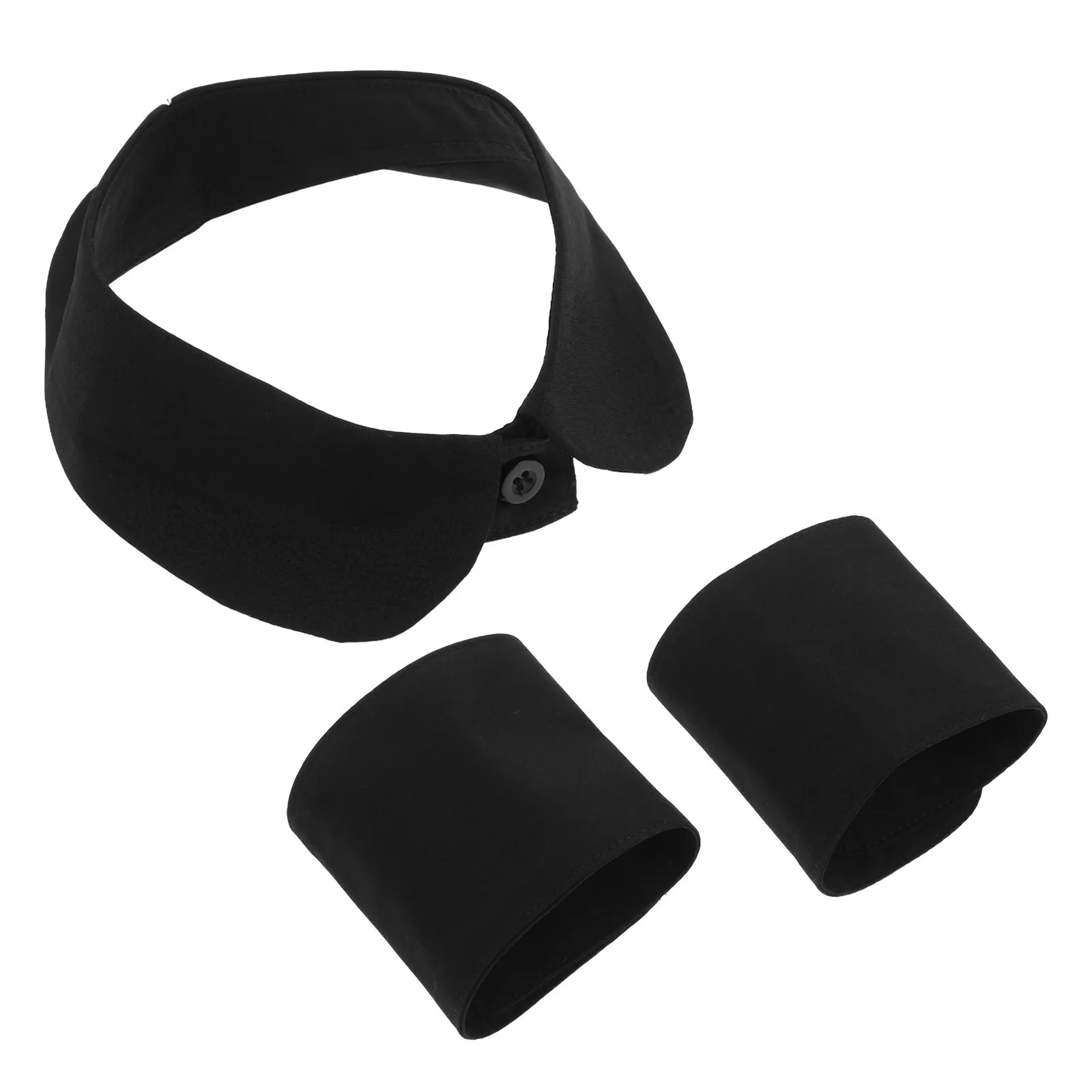 

1 Set Faux Shirt Collar Cuffs Detachable For Women Fashion Neckwear Inserts Sleeve Extensions Office Wear Stylish Layering Piece