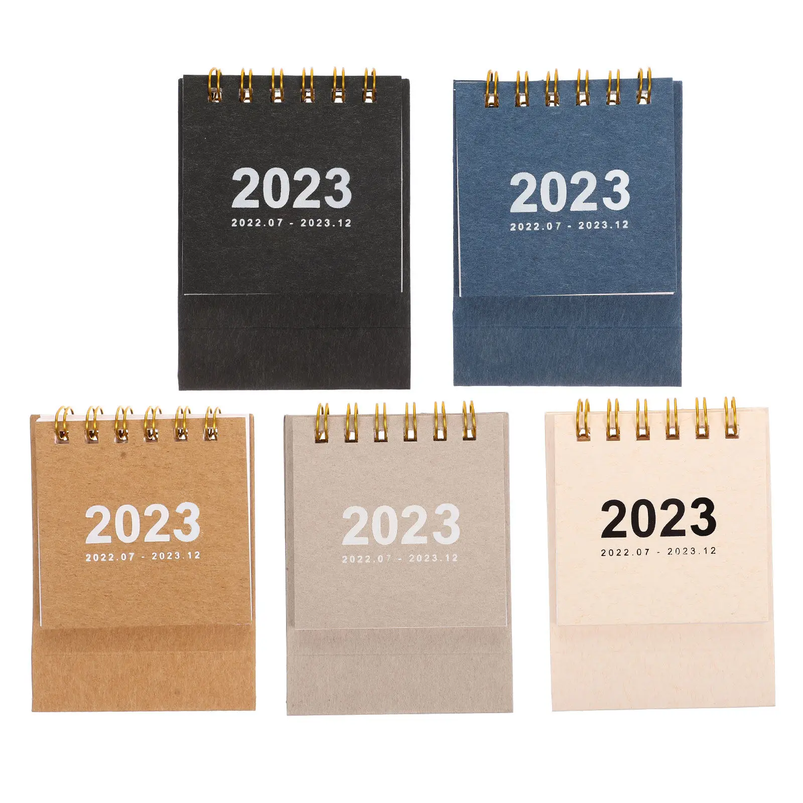 5Pcs Household Mini Calendar Delicate Desk Standing Month Calendar Portable Convenient Office Supply Home Accessory