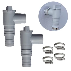 Durable PVC Pool Filter Pump Adapter, On e Off Válvula de êmbolo, Leak Proof, Peças de reposição para exterior, Acessórios para piscina, 32mm