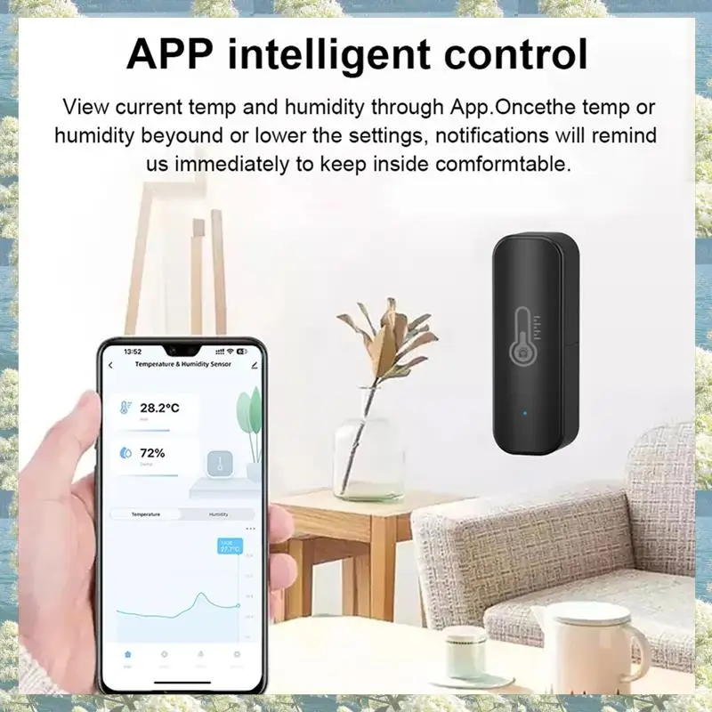 New-2X Tuya умный датчик температуры и влажности Wi-Fi приложение удаленный монитор для умного дома Var Smartlife работает с Alexa