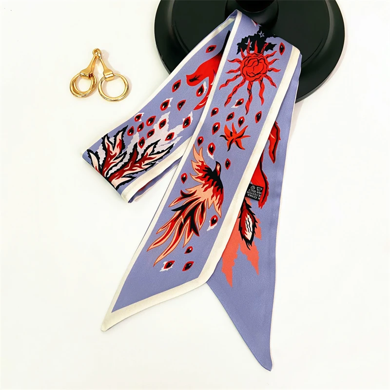 2022Brand Small Scarves, Neckties, Scarves, Bags, Handles, Silk, Elongated Ribbons, Women\'s Accessories New Pattern