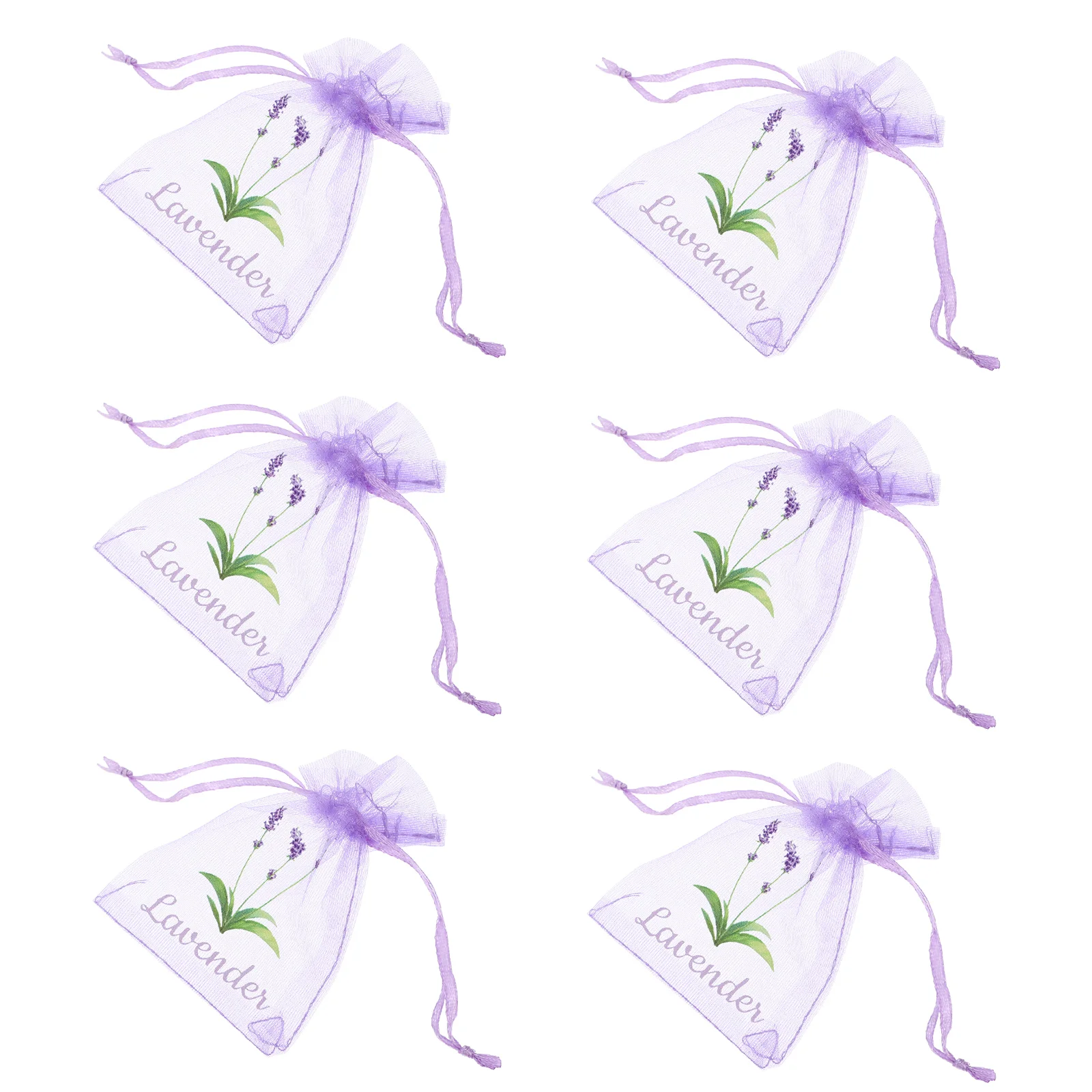 20pcs Lavender Sachets Drawstring Bags Empty Organza Pouches Sachet Empty Bags Organza Gauze Bags for Lavender Herbs Spices