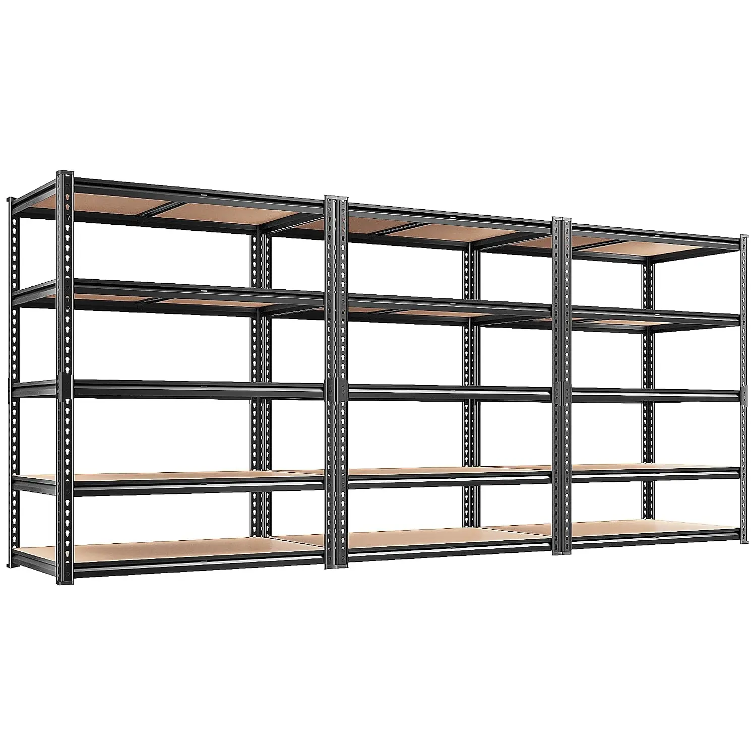 3 Pack Garage Shelving,5 Tier Heavy Duty Metal Racks for Warehouse | 2400 lb per unit,36