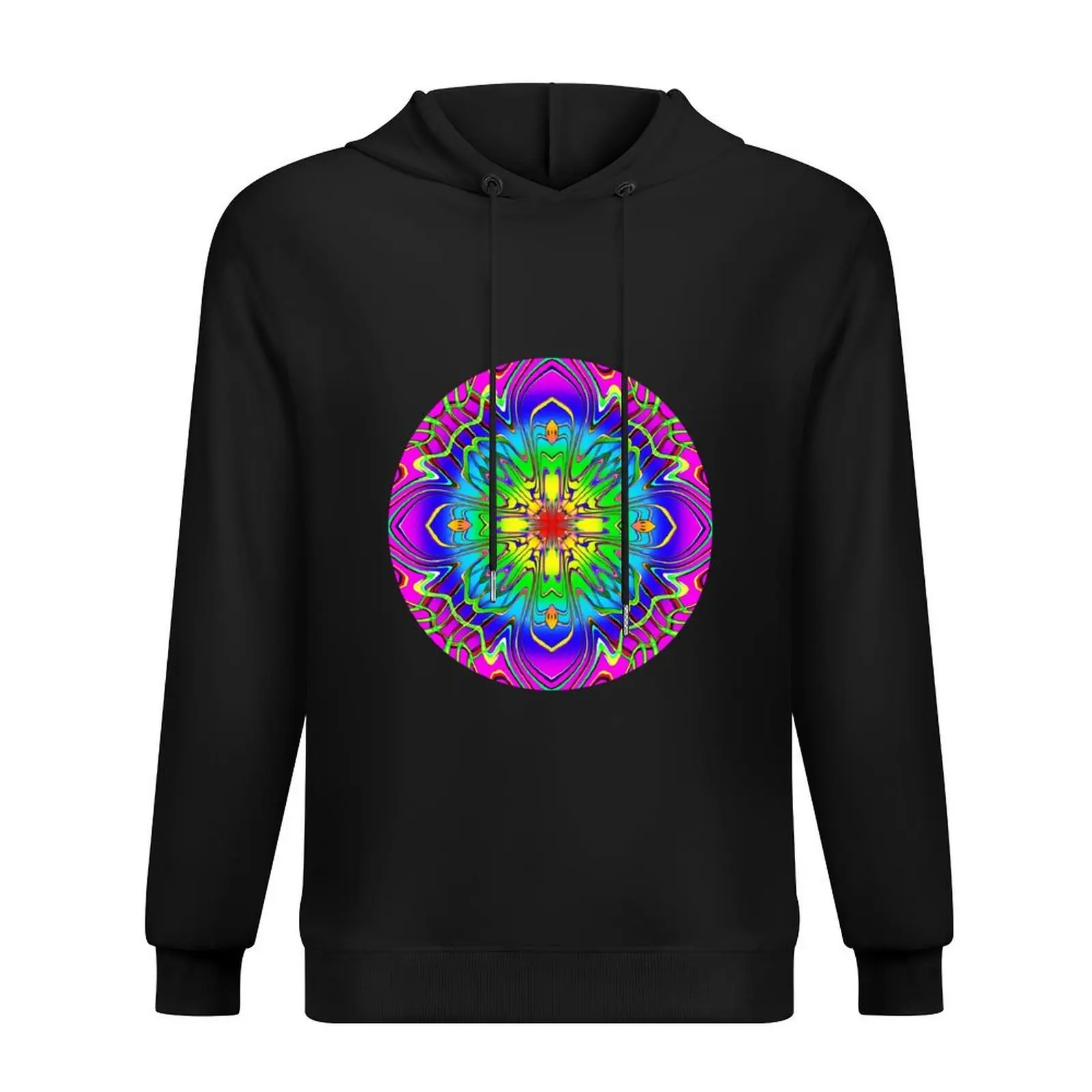 

symmetrical circle of colorful lines Hoodie mens clothes anime clothes autumn jacket men japanese style big size hoodie
