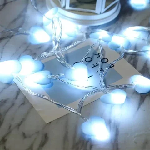 String Lights 1.5M/3M/6M Cotton Love Fairy Light Battery Powered Garland Festoon Led Lights New Year's Decor Christmas Lights