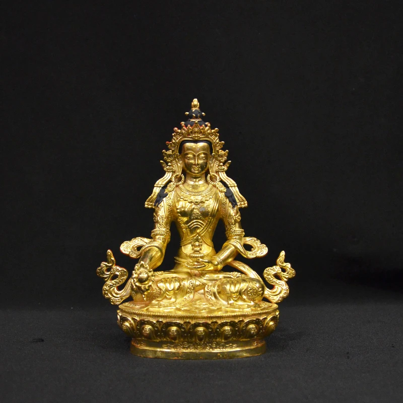 

Tibetan Buddha supplies tantric ornaments pure copper gilded Taiwan Province Tibetan King Bodhisattva keeps the Buddhist temple