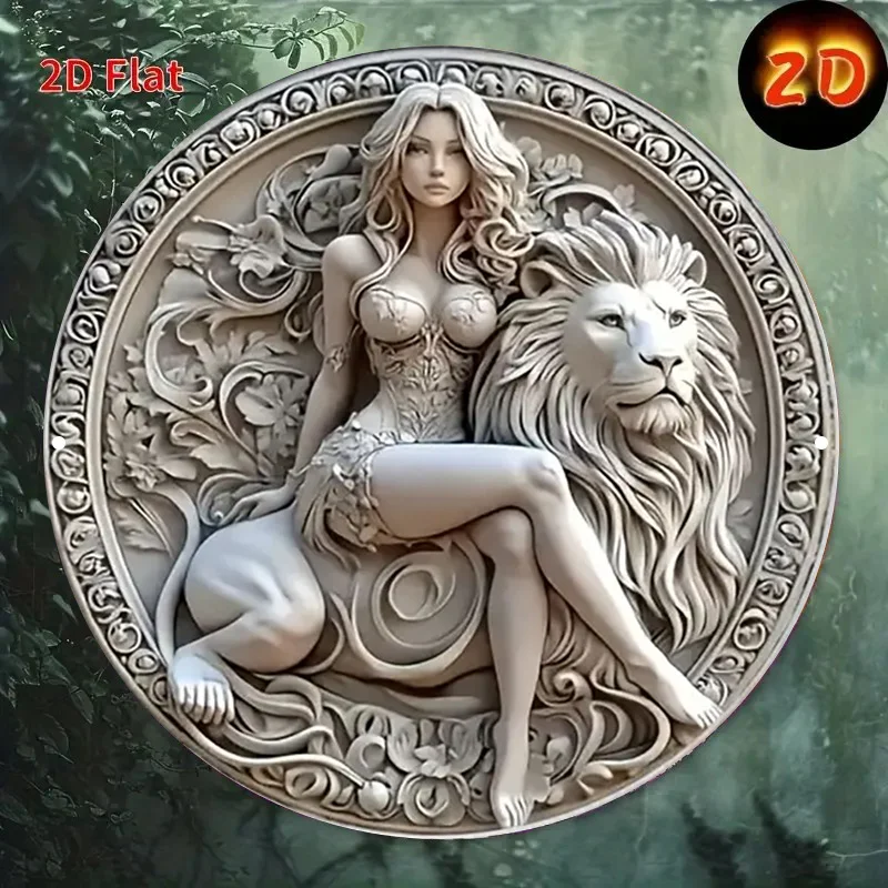 CIFBUY Vintage 2D Aluminum Wall Art 8x8 Inch Waterproof Rustproof Metal Decor for Home Bar Indoor Outdoor