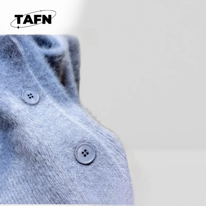 Cardigan clássico de caxemira feminino – design vintage para configurações casuais em 2025 passeios casuais de caxemira retrô feminino AC3002