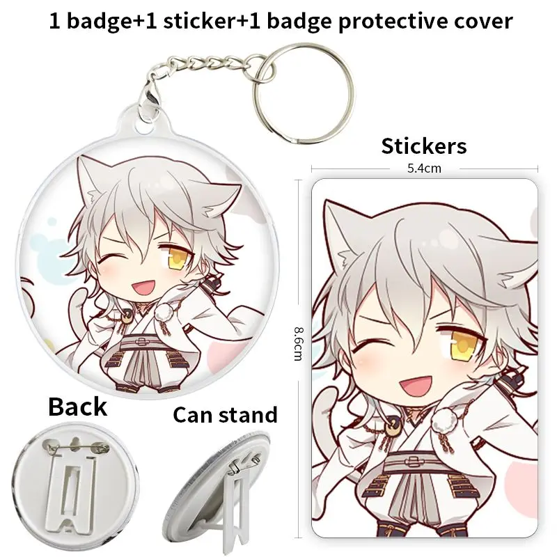 Tsurumaru Kuninaga Game Anime Character Soft Button Badge Brooch anchor Peripherals Pin Decoration 58mm Fandom Accessories