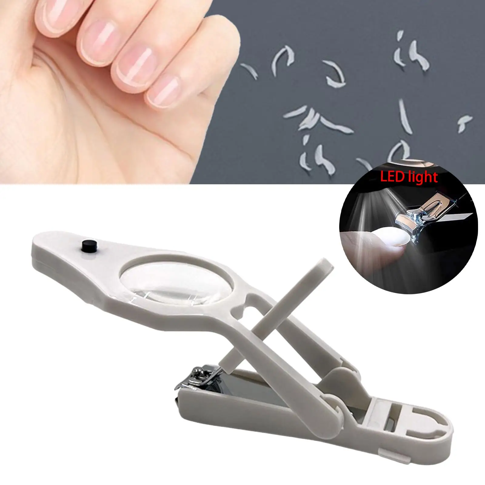 Large Toenail Clippers Thick Nail Cutter with Magnifying Glass Ergonomic Handle for Foot Nail Design