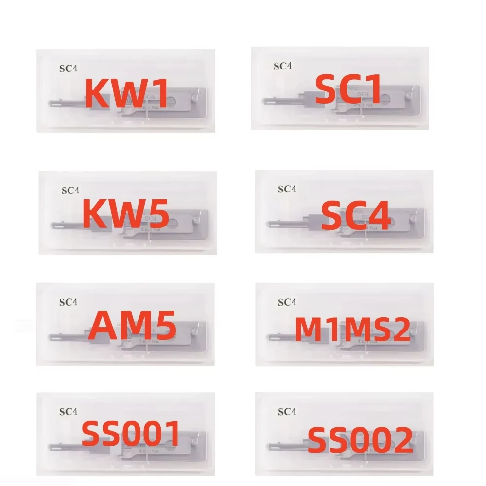 

Lishi style Tools SC1 SC4 KW1 M1/M2 AM5 KW5 M1 MS2 SS001 PRO SS002 PRO Слюсарные инструменты 2в1