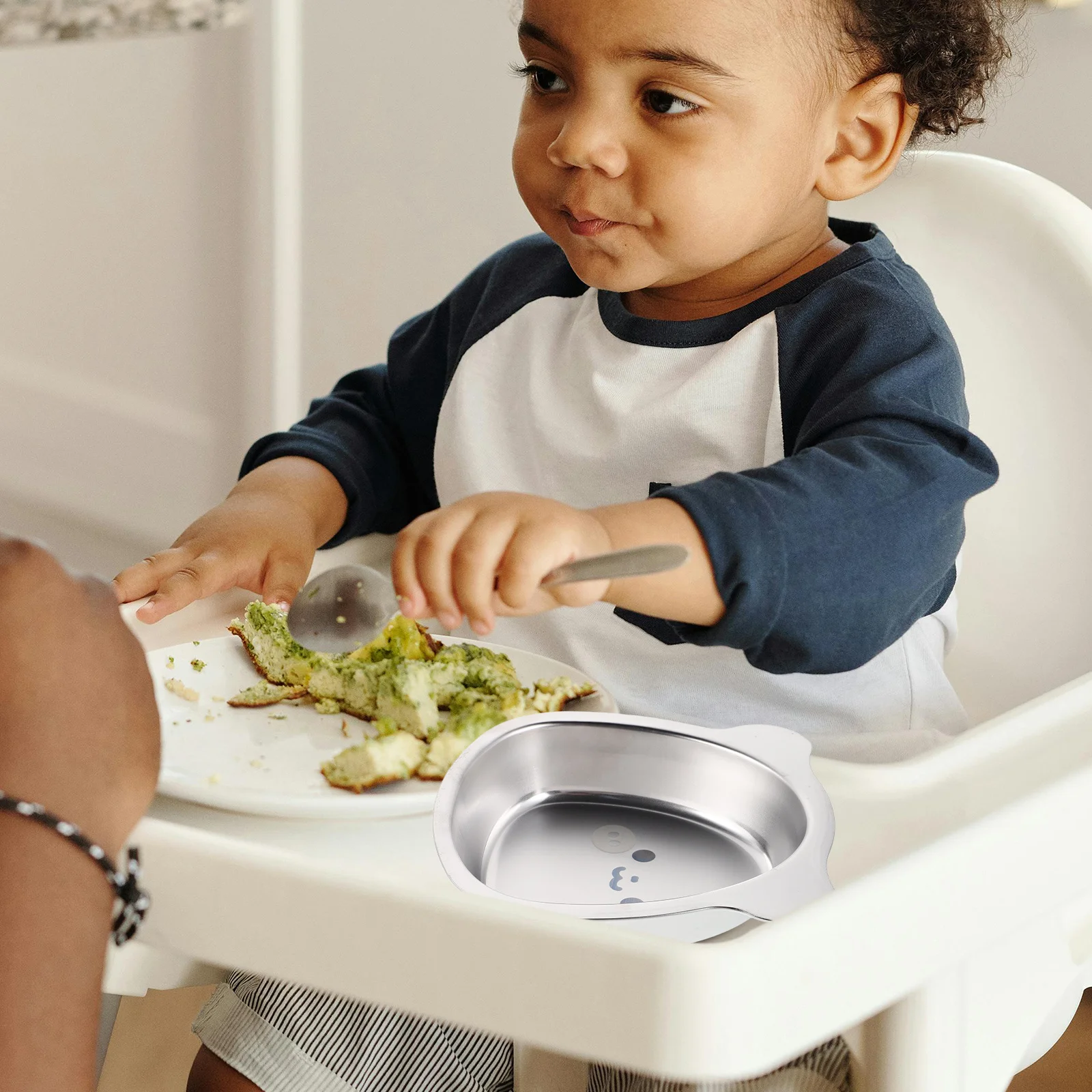 

Stainless Steel Childrens Bowl Durable Drop Resistant Smooth Edges Small Size Ideal for Toddlers Meals Snacks Cereal Noodles