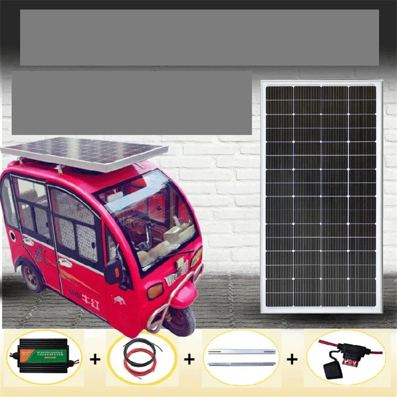 new 48V60V72V tricycle electric vehicle four-wheeled vehicle solar charging board boost photovoltaic power generation e-bike